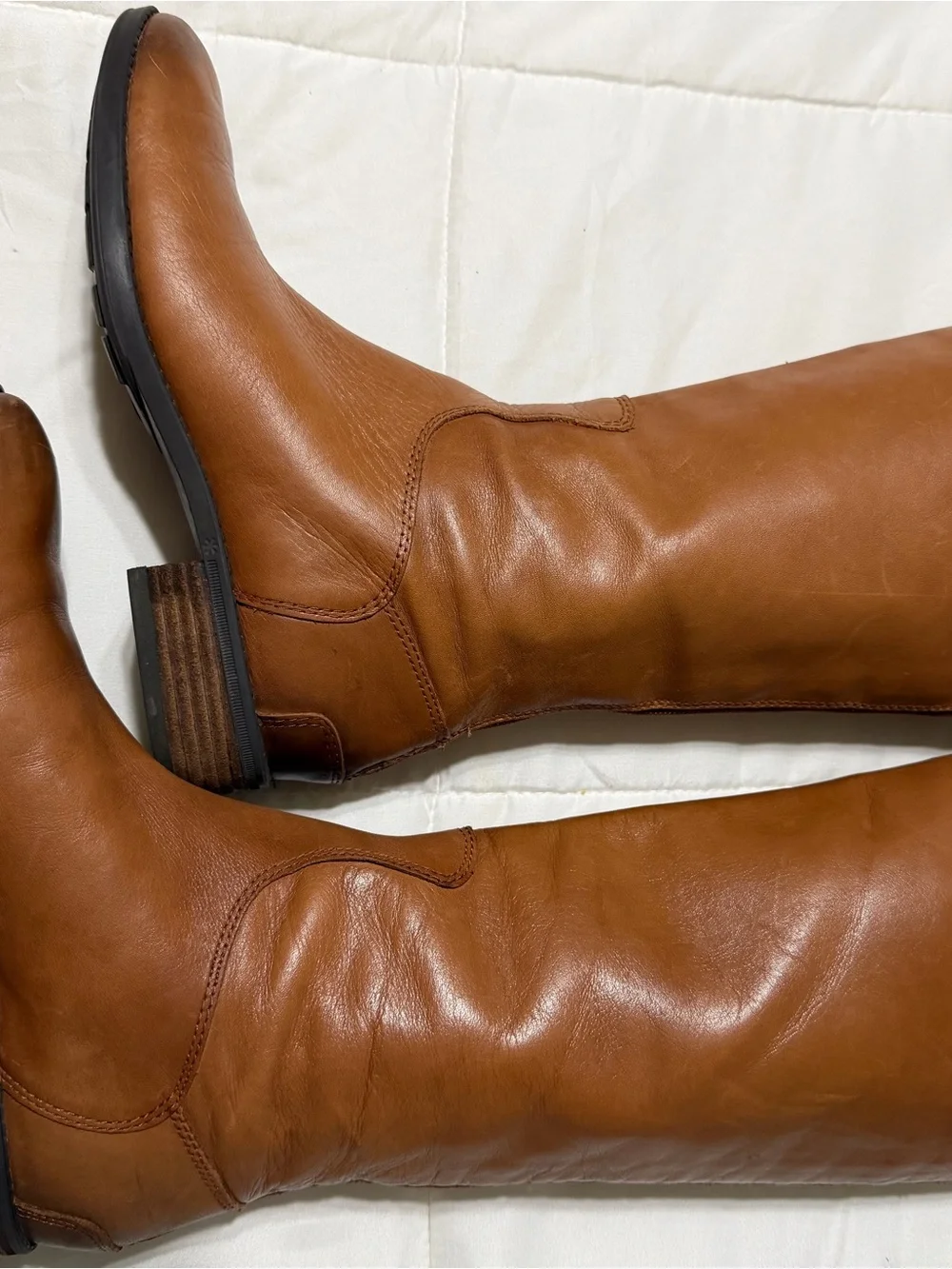 Sam Edelman Tall Leather Over-the-Knee Boots in Cognac
